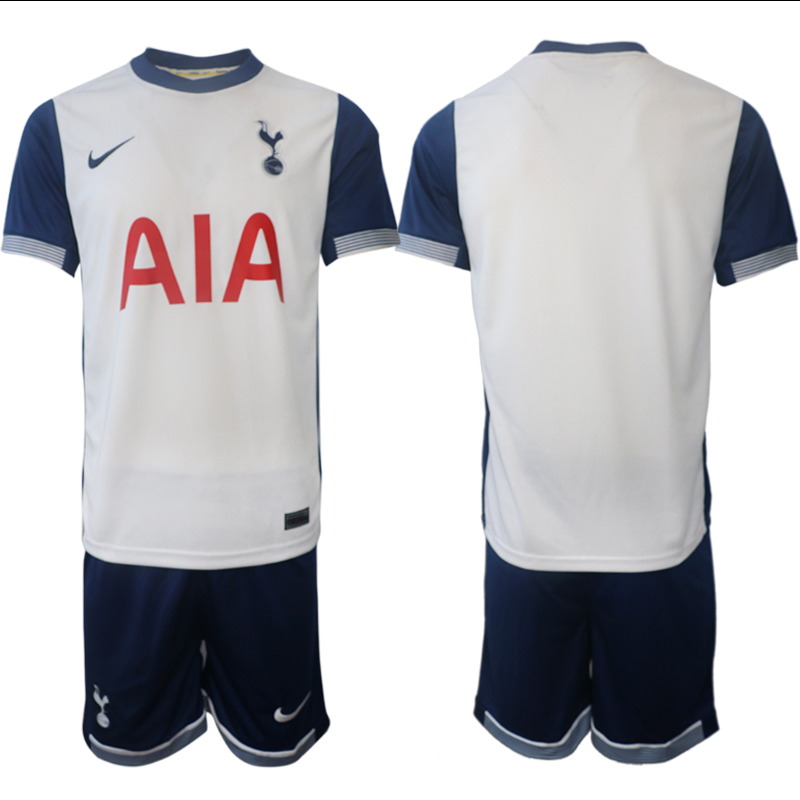 Men 2024-2025 Club Tottenham home White Blank Soccer Jersey->customized soccer jersey->Custom Jersey